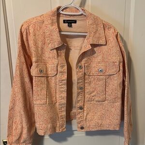 INC International Concepts Orange Jean Jacket